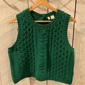 Moth cropped cable knit vest from Anthropologie